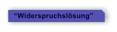 Widerspruchslsung