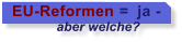 EU-Reformen =  ja -              aber welche?